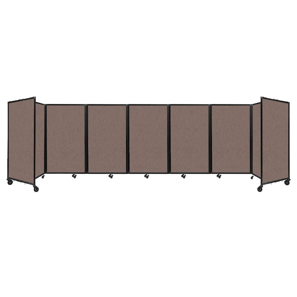 Room Divider 360 Folding Portable Partition 19'6" x 5' Latte Fabric